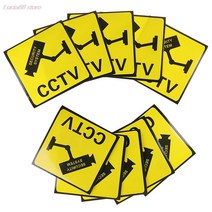 안전 용품 10pcs cctv 비디오 감시 보안 카메라 알람 스티커 경고 표지판