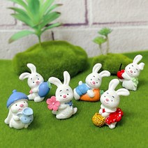 정원 토끼 동물 테라리움 화분 인테리어 만들기 재료 소품 미니어처, 2번토끼