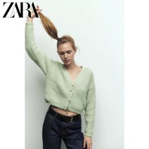 ZARA 자라 페이크퍼 니트 가디건