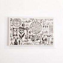 문자각인 금형저널 일기 배경 장식 스탬프 바둑판 모스 코드 편지 DIY 인감 PVC Scrapbooking 재료 취미 공, 01 Plant