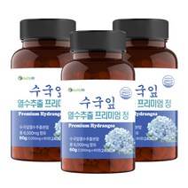 헬씨위 수국잎 열수 추출물 프리미엄정 100% 토종 수국잎 사용 1000mg 180정 6개월분 3+1통, 3통(6개월분,180정)+1통, 1g