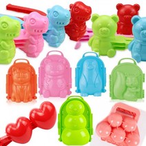 KC인증 - 눈뭉치 집게 틀 30종류/스노우 볼 메이커 모래놀이 눈오리 눈집게 눈사람 만들기 제조기 캠핑, 산타 눈뭉치-색상랜덤