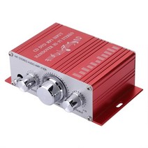 Yoidesu 미니 디지털 자동차 자동 앰프 Hi-Fi 스테레오 앰프 가정용 자동차 앰프 하이파이 오디오 음악 CD DVD MP3 FM 플레이어 (레드)
