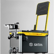 SEATA 38L 캐리어 손잡이형 아이스박스 캐리쿨러 낚시용 의자 블랙골드 박스단품, 1개