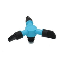 관리기 남성 1/2 "정원 잔디 스프링클러 3 암 노즐 360 도 관개 1 Pc, 01 파란