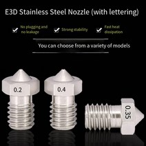 1 PCS 노즐 E3D-V5/V6 스테인레스 스틸 노즐 레터링 3D 프린터 액세서리, 01 Nozzles_10 3.-0.4mm