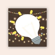 페토닷컴 예쁜 떡메모지 디자인 모음 메모지, 떡메 079. 브라이트벌브 감성 디자인, 1개