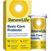 Renew Life Basic Care Probiotic 100억 CFU 30 채식주의자