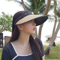 느와드코코 리프 라탄 자외선차단 썸머 골프 등산 썬캡 여름모자