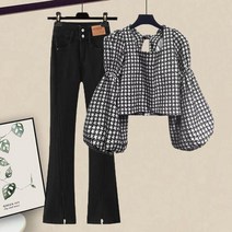 셋업 커트 생지 여성청자켓과치마 대님 대님투피스 가을롱 여성 치마 앙상블 빅사이즈가을