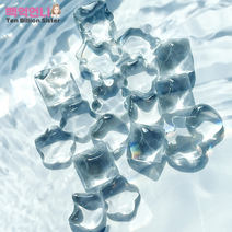 백억언니 유리알 네일 차트 칼라차트 10개입, 물결하트(S91), 10개