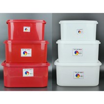 대일 밀폐용기 (6호 7호 8호) 김장 김치통 대형 반찬통, 레드 6호(10L), 1개