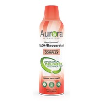 Aurora Nutrascience 오로라뉴트라사이언스 리포솜 NAD 비타민B3 나이아신 레스베라트롤 과일맛 16 fl oz 480 ml