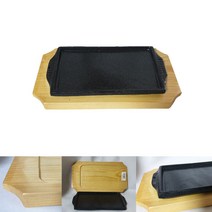맥반석 주물 사각 스테이크판 2호 무쇠 구이팬 철판 장어 옥수수콘판, 한나 본상품선택, 한나 본상품선택