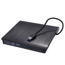 외장dvd플레이어 USB 3.0 슬림 외장 DVD RW CD 라이터 드라이브 버너 리더 플레이어 광학 PC 노트북 용, [02] black