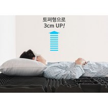 무중력 기절매트리스 차박 원룸 바닥 침대 싱글 자취 수면매트 냉감 쿨링매트 토퍼 보관간편, 바닥토퍼형10cm퀸+스트랩추가