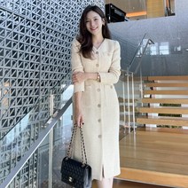 악녀일기 / 하객룩 울 끌로 에 트위드 원피스(L)