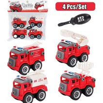 소형 트랙터 트렉터 경운기 로타리 농기계 판매 너트 분해 장난감 엔지니어링 트럭 굴삭기 탱크, 08 Fire truck series