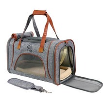고양이를 위한 접이식 통기성 강아지 캐리어 Gotas 야외 여행 애완 동물 액세서리 개 Mascotas 용품 transportin perro, Light Gray+46x26x28cm