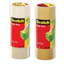 3M 스카치 포장용 테이프 3650-5 (48mm x 40M x 5롤) 투명 갈색
