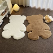[곰돌이 키링 증정] 바닐라제이 곰돌이 사계절 러그 미니 카페트 침대 침실