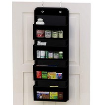 앤썸 문걸이 4단 정리 수납포켓, 블랙, 1개