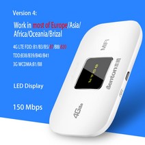와이파이 티피링크 유 무선 공유기 벤튼 잠금 해제 4g lte 휴대용 라우터 포켓 카드, 협력사, 2050mAh 배터리, 버전 4