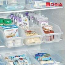 [다이소]손잡이형 냉장고 수납바구니 4호-1014184