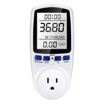 디지털 LCD 전력계 220V 110V AC 백라이트 전기 소비 에너지 미터 EU 플러그 전력 킬로와트, US 플러그 2