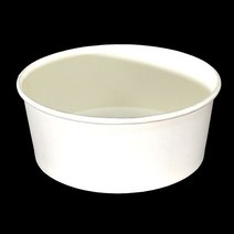 일회용종이용기 덮밥 비빔밥용기 1350cc 300개(뚜껑별도), 1개, 화이트백색