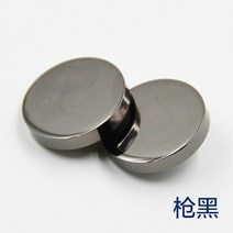 의류 단추 보석 금속 금장 메탈 보석 부자재 의류 니트 코트 가방 버튼 6종, 20mm[10개]개, 블랙 평면 버클