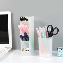대형 스탠드 연필 수납 대각선 꽂이 보관 색 4단 아기 초등 학생 중학생 사무실 받침대, 블랙