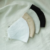 갓샵 여름용 린넨 면 얇은 마스크 4color [숨쉬기편한 여름 시원한 빨아쓰는 아사 천마스크], 화이트