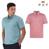 PAT 그라데이션 프린트 카라 티셔츠 1H35136