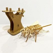 어린이 3D 나무 곤충 만들기 입체 퍼즐 꿀벌 조립모형 홈스쿨 장난감