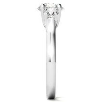 모이사나이트 3 스톤 1ct 라운드 약혼 반지 925 스털링 실버 여성용 기념일 결혼 쥬얼리