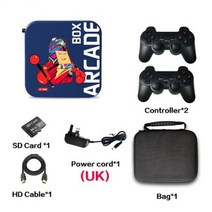 멀티 셋톱박스 아케이드 박스 게임 콘솔 PS1/NDS/N64/Dreamcast/Naomi 64GB 미니 레트로 콘솔 4K HD 디스플, 07 UK Wireless