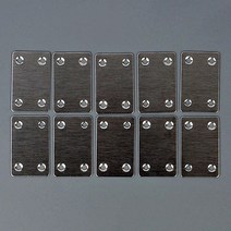socean 합판 연결 고정 철물 사각 가구 스텐 철제 10P 목재 보강 철물 스텐레스 일자 평철 합판 받침대 선반 고정 꺽