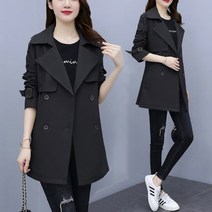 스타일아유 숏 트렌치코트 여성 봄가을 모던클래식 바바리 키작녀 하프 외투 BB0091