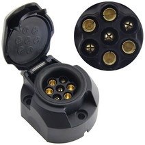 트레일러 커넥터 7핀 카라반 전원 하네스 소켓 견인 유럽, 플라스틱 소켓