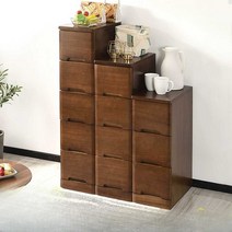 5단 수납장 원목 캐비닛 서랍장 보관함 양말 속옷, 5CM 60CM 월넛(깊이 45CM)