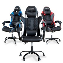 베스트리빙 레전드 컴퓨터 PC방 게이밍 사무용의자 학생 회전 의자 2종 4color, 레드, 레전드발받침+안마쿠션