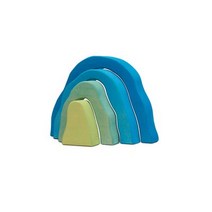 오카모라 쿠에바 스태커 블럭 원목 교구 유아 장난감.오카모라, 블루