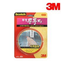 3M 스카치 투명 문풍지 좁은 폭 25mm x 4m, 1개