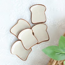 도자기 식빵 젓가락 받침 5P 세트 테이블 플레이팅 젓가락받침대 음식모형 장식 소품
