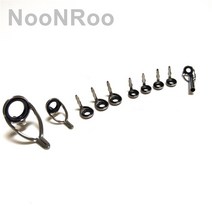 문어낚시대 NooNRoo 배스로드 주조 낚시대 가이드 키트 스테인레스 스틸 DIY 수리 막대, 02 Grey color_06 size 4-2.0
