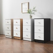 30cm 틈새 서랍장 수납장 300 3단 틈새공간 수납함 보관함 책상 선반 우드 원목 미니 다용도 수건 의류 간의 서랍, 윌넛