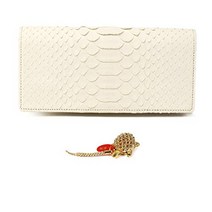 흰 뱀 긴 지갑 책 뱀 가죽 지갑 뱀 무늬 여성 지갑 재운 업 wallet 일본 제 (전 가메 뿌리 포함)