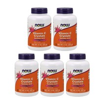 Now Foods 비타민 C 크리스탈 아스코르브산, 227g, 5개