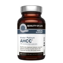 Quality of Life Labs 키노코 플래티넘 AHCC 750mg 60캡슐, 60정, 1개